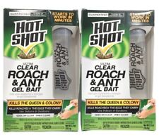 Lot Of 2 Hot Shot Ultra Clear Roach Ant Gel Bait Killer Poison Pest Queen 