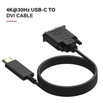 Upgrow USB C to DVI Cable 4K@30Hz Cable 6FT USB Type-C to DVI - Image 1 of 3