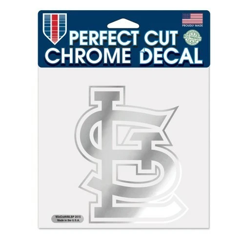 ST. LOUIS  CARDINALS PERFECT CUT CHROME DECAL 6"X6" FOR WINDOWS HIGH QUALITY - Image 1 of 1