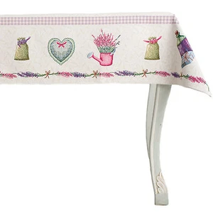 LAVENDEL Tischdecke 140x300cm Gobelin LANDHAUS Kräuter Garten Shabby Frühling - Bild 1 von 5