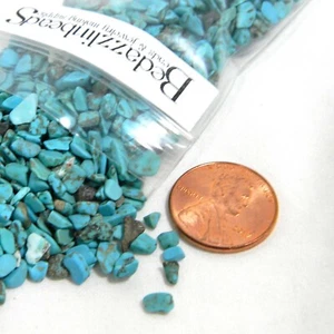 50 gramos de chips de adorno de piedra Howlite azul turquesa natural de 2 mm - 9 mm - Imagen 1 de 2