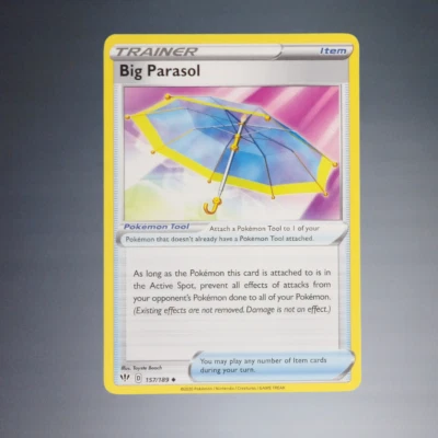 2020 POKEMON TCG BIG PARASOL #157/189 SW+SH DARKNESS ABLAZE UNCOMMON TRAINER TC - Image 1 of 2