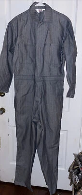 Vintage Walls Master Made Herringbone Denim Coveralls Shop Mechanic Jumpsuit M - Image 1 of 4