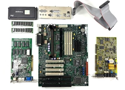 Retro PC Bundle: Intel Mobo 350MHz Pentium II 32MB RAM Diamond GPU Aztech Sound - Image 1 of 4