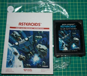 Atari 2600 Game Cart and Manual: Asteroids #2 - Picture 1 of 4