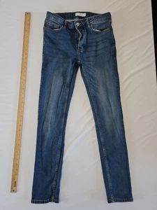 Mens Denim Jeans Topman Size 32 Button Fly Pockets Blue 13328 - Picture 1 of 13
