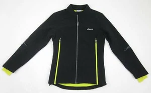 Women’s Asics Ultra Runner Jacket Black Neon Yellow Size Small $70.00 - Picture 1 of 11