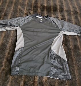 Fox Motorsports V neck Short Sleeve Black Mens Size Medium Jersey Shirt Pockets