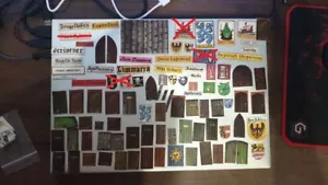 Vintage Citadel scenario signs/doors/roof paper + Collectable Counters Tiles - Picture 1 of 2
