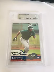 Donruss the Rookies 2003 Delmon Young #55 rayos de radiocontrol BGS 9 como nuevo - Imagen 1 de 3