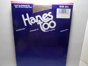 1 Pair HANES TOO Barely There CONTROL TOP PANTYHOSE NYLONS Size CD - Picture 1 of 2