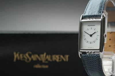 [N CAJA COMO NUEVA] Yves Saint Laurent 4625-H01059 Tank 23mm Reloj Unisex Cuarzo JAPÓN Foto 1 de 4