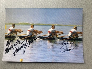Olympiasieger 1984 BRD Rudern 4er komplett signiert Foto 10x15 Autogramm - Picture 1 of 1