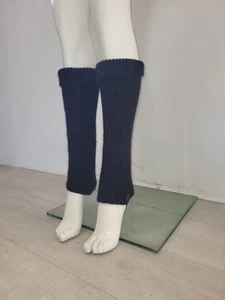 Louis Vuitton Wool 2 x Leg Warmers Black LV Heel-Strap Knitted Cosy - One Pair - Picture 1 of 14