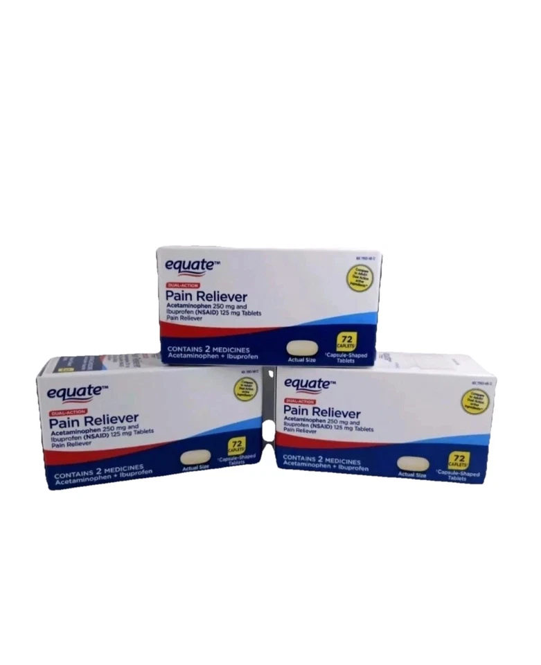 Lote de 3 ALIVIO DE DOBLE ACCIÓN ADECUADO COMPARA VS ADVIL DUAL 72Ct Ex:04/25 Foto 1 de 1