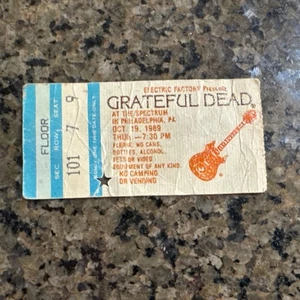 19.10.1989 Grateful Dead Ticket Stub - Bild 1 von 2