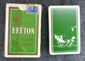 Vintage Breton Playing Cards- made in Canada- Horse and carriage design- excell - Picture 1 of 9