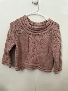 Moda International Damen Y2K Größe Small Rosa Cropped Strickpullover - Bild 1 von 3