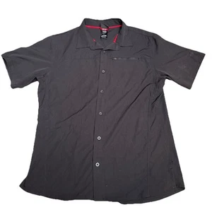 Gerry Button Up Shirt Mens Medium Black Short Sleeve Performance Stretch Ripstop - Picture 1 of 7