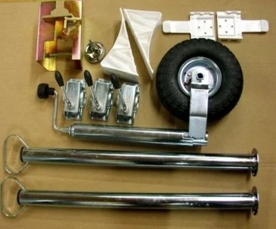 Zubehör Anhänger Stützrad Luftrad Stützen Safety box Luftbereift mit Haltern - Bild 1 von 3