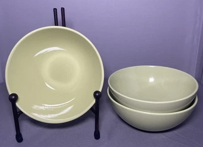 MINT Set of 3 IKEA Fargrik Lime Green Soup Cereal Bowls 6 3/8” 12011 Stoneware - Image 1 of 4