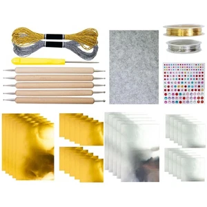 Kit de adornos de lámina en relieve Kit de arte de pintura en relieve de metal Papel de aluminio para manualidades - Imagen 1 de 14