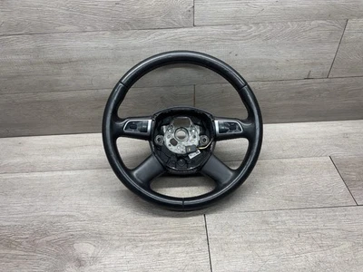 Volante Audi A4 2009 cuero negro acabado plateado usado OEM Foto 1 de 4