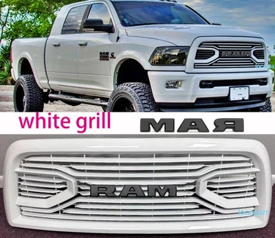 Parrilla blanca para Dodge RAM 2500 2010-2018 parrilla Big Horn con letra negra Foto 1 de 4