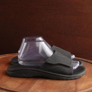 OluKai Sandalen Herren Größe 9 schwarz Nalu Slide verstellbar Komfort Schuhe Strand Pool - Bild 1 von 14