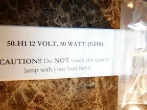 50 . H1 12 VOLT 50 WATT (GH-8) BI-PIN HALOGEN REPLACEMENT BULB  - Picture 1 of 4
