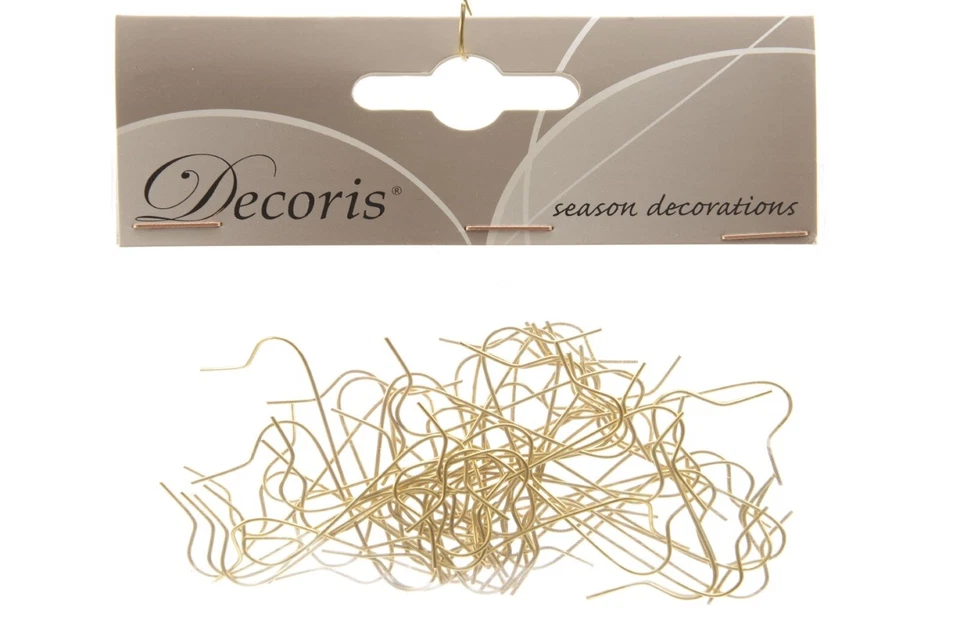 Decoris Haken für Kugel Metall 50pz Gold