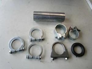 Oldtimer BMW VW Fiat Ford Auspuffrohr Verbindungsstück Auspuffschelle NEU SET - Bild 1 von 7
