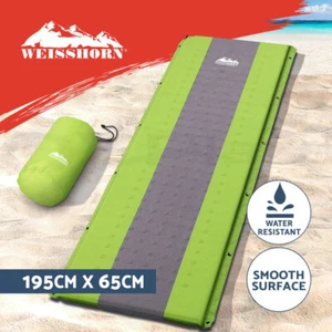 Weisshorn Self Inflating Mattress Camping Sleeping Mat Air Bed Pad Single Green - Picture 1 of 8