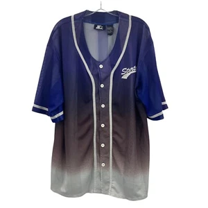 Starter Men's XL Vintage Baseball Button Up Mesh Jersey Script Spell Out Logo - Picture 1 of 7