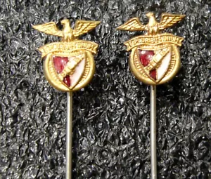 PORTUGAL 1960 SET 2 BENFICA FUSSBALLCLUB FUSSBALL EMAILLIERTE NADEL REVERSNADEL ABZEICHEN - Bild 1 von 11
