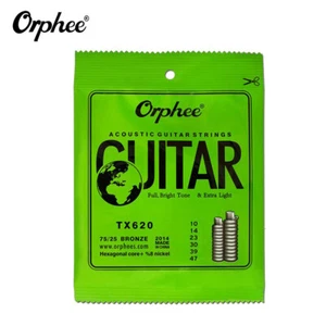 6Pcs Orphee TX620 Acoustic Guitar Strings Set .010-.047 Extra Light Tension A6J4 - Picture 1 of 7