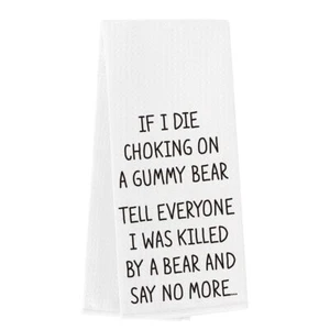 Funny Kitchen Towels Adult Humor Humorous Saying Gifts for Women Men Friends ... - Picture 1 of 6