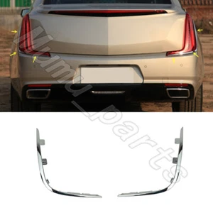 A Pair ABS Chrome Tail Light Moulding Trim Strip For Cadillac XTS 2018-19-LH+RH - Picture 1 of 8