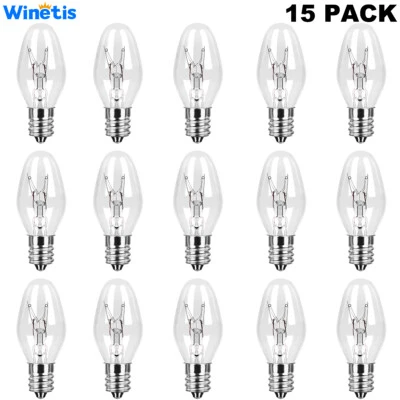 15 Pack Salt Lamp Bulbs, 15 Watt Light Bulb for Himalayan Salt Lamp Baskets - Image 1 of 4