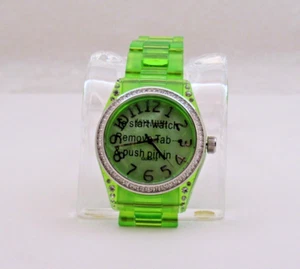 Joan Rivers Classics Neon Green Band & Green MOP Watch Face ~Mint ~ New Battery - Picture 1 of 15