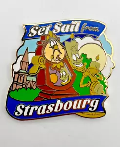 Adventures by Disney ABD Cogsworth & Lumiere Set Sail for Strasbourg Rhine Pin - Bild 1 von 4
