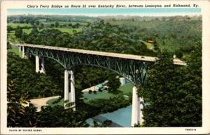 Postal CLAY'S FERRY BRIDGE Kentucky River KENTUCKY KY c1950 - Imagen 1 de 2