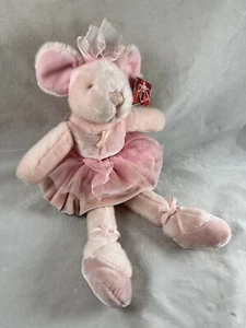 Russ Berrie 12" Frühlingskonzert Madelina rosa Maus Ballerina Hausschuhe Tutu - Bild 1 von 8