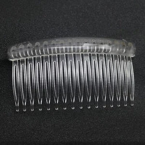 10 Clear Plastic 16-Teeth Hair Clips Side Combs Pin Barrettes 89mm for Ladies - Picture 1 of 4