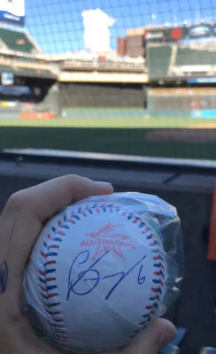 Jonathan Schoop Firmado Autografiado 2017 Juego de Estrellas ASG OMLB Béisbol con PRUEBA Foto 1 de 2