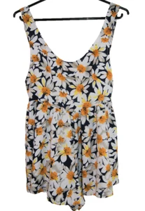 BLOSSOM Jumpsuit Playsuit Shorts Summer Daisy Flowers Polyester Size 6 - Picture 1 of 8