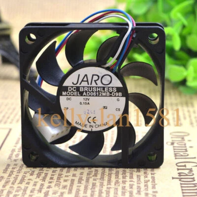 1pc JARO AD0612MB-D9B 12V 0.15A 6010 6CM 4-wire Cooling Fan - Image 1 of 2