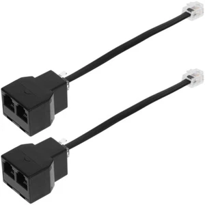 2 Pcs Telephone Splitter Cable for Telephones - Zdjęcie 1 z 12
