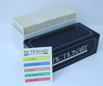 Vintage 1985 Pictionary 1st Edition Charades Game Card Set Great Condition! - Image 1 of 4