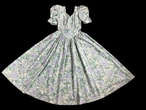 vintage unworn LAURA ASHLEY mint green floral cottagecore dress 8